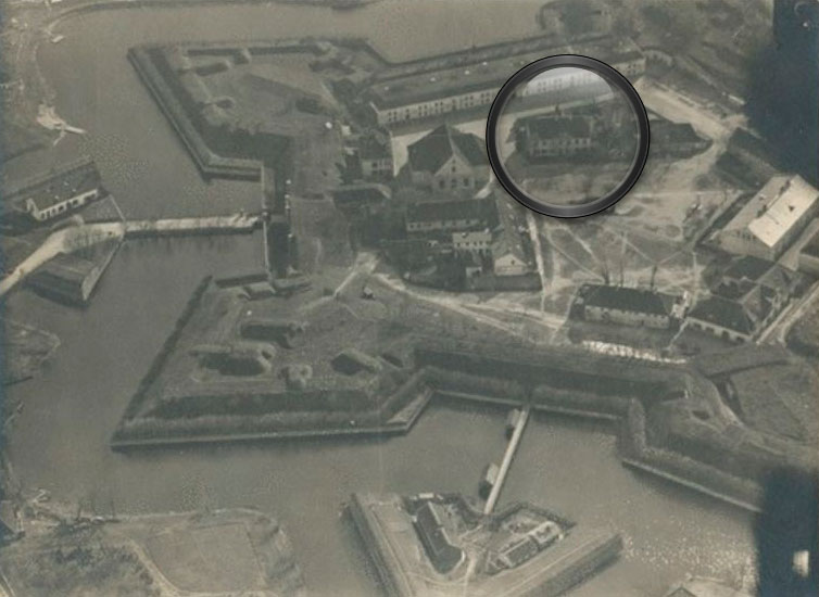 Вид на крепость Пиллау с аэрофотоснимка